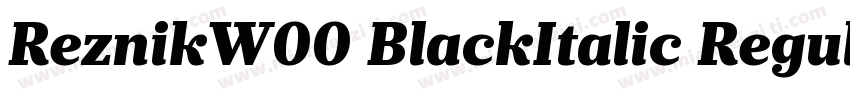 ReznikW00 BlackItalic Regular字体转换